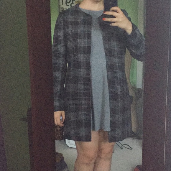 Cynthia Rowley Long Plaid Blazer Coat - Picture 3 of 3